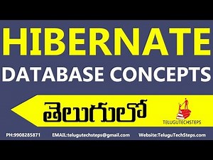 Hibernate Advance Mapping in Telugu | Important Database Concepts in telugu