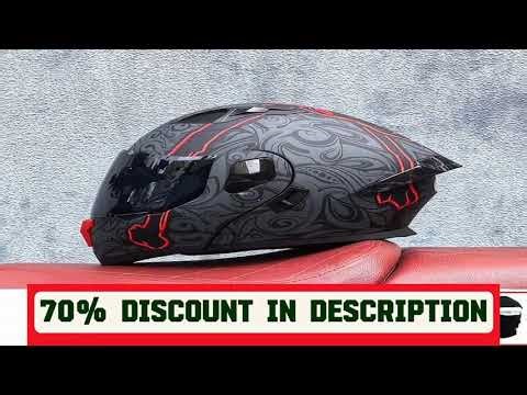A must-have product! New Motorcycle Professional Racing Flip Up Helmet ABS Material Modular Dual L