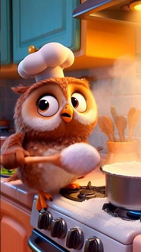 Funny Chef Owl 👨‍🍳🦉 | Cute Cooking Cartoon for Kids