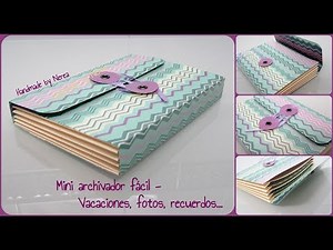 Mini binder - For photos, vacations, souvenirs, recipes... - Scrapbooking beginners