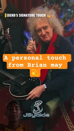 A personal touch from Brian may 💫🎸#brianmay #queen #queenband #classicrock #shorts