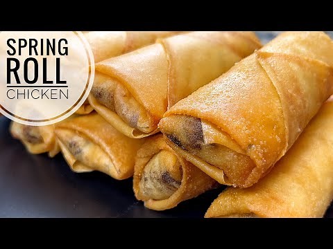 Chicken Spring Roll Recipe | Crunchy, Savory Appetizer With Ground Chicken | Party Recipe