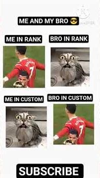 ME VS MY BRO 😅 ME IN RANK BRO CUSTOM 💀 BRO IN RANK ME CUSTOM 🤡 #gaming #freefire #ffshorts #shorts