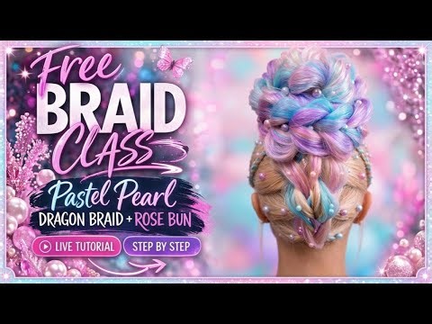 Pastel Pearl Dragon Braid Bun 💖 LIVE Tutorial | Braid Vault Engineering™