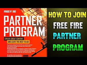 How To Join Free Fire Partner Program | How To Apply Free Fire Partner Program | Partner Program