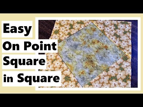 Easy On Point Square in Square Quilt Block