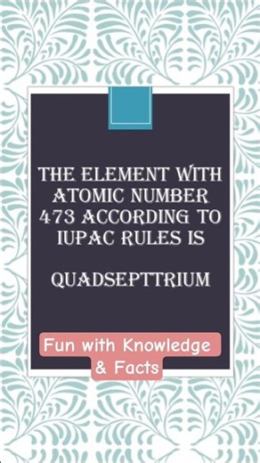 What is the element with atomic number 473 according to IUPAC?