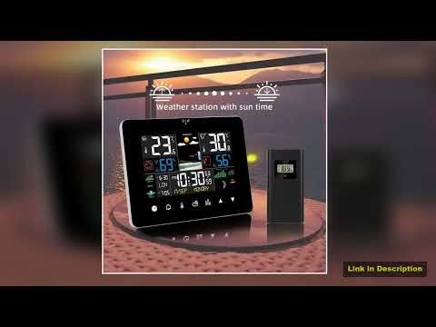 Multifunction Weather Station Alarm Clock Thermometer Hygrometer Touch Screen Wireless Sensor Sunri