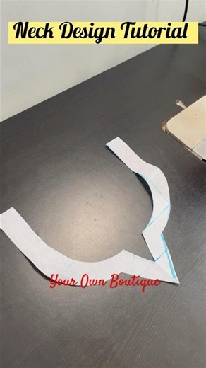 Simple Neck Design Tutorial For Beginners 🌸 #yourownboutique #neckdesign #shortsviral #shorts