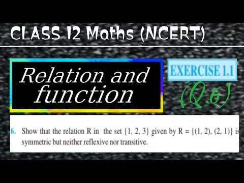 Q.6 exercise 1.1 solution relation and functions class 12 maths NCERT 