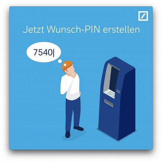 Sie können die PIN Ihrer Deutsche Bank Card selbst ändern. Das geht jederzeit kostenfrei an den Geldautomaten in unseren Filialen. Zur Filialsuche: deutsche-bank.de/filialfinder | Deutsche Bank AG
