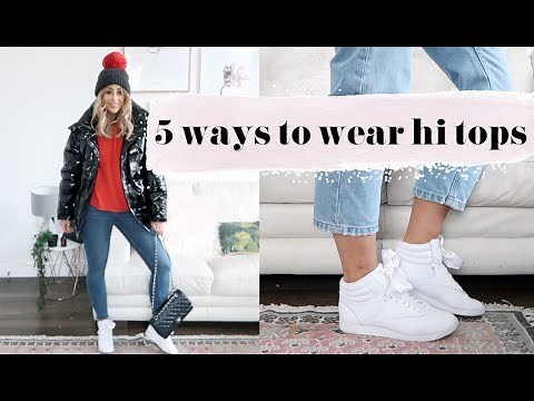 5 WAYS TO WEAR HI TOP TRAINERS | Fashion Slave // Sophie Milner