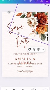Terracotta & Rust Autumn Save the Date Template | Fall Wedding Announcement | Editable Canva Download - Etsy