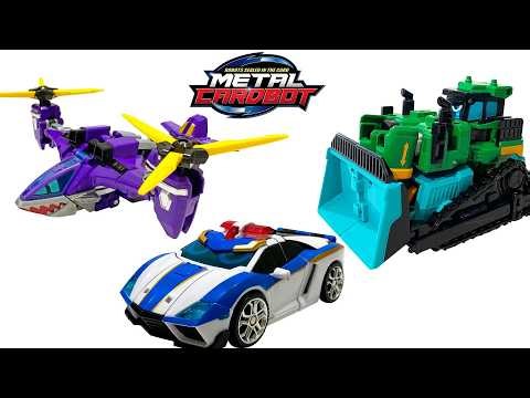 Metal Cardbot - Blue Star, Bluster Gale and Shadow X