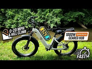 1000W Bafang Geared Hub E-Bike: 0-20 MPH & Hill Climb Test! (52V)