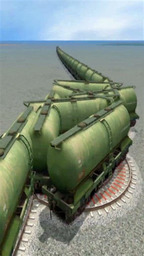 Crazy Massive Train Drift On Giant Circle Tracks 🔥😎 BeamNG.Drive – Train simulator #shorts