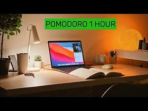 1 Hour Study with Me | Pomodoro Timer + Brown Noise for Focus & Productivity. ⏱️🎧