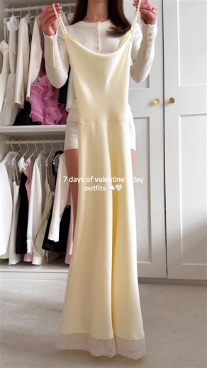 Day 2 - the most romantic silk dress 🤍 #valentinesday #outfitinspo #classystyle #elegantdress #dateoutfit