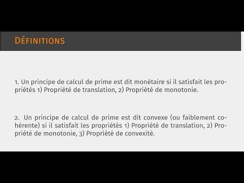 Principes de calcul de prime - familles et propositions