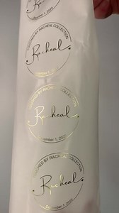 Custom Shape Logo Vinyl PVC Transparent Clear Label Stickers with Gold Foil