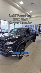 Our Final 2025 GMC Canyon Elevation is waiting for you, all shined up in our Showroom! ✨️ Up to 90 days, No Payments! Stop down! This black ⚫️ beauty won't last long! 📍Weyburn Sask 306-842-6531 | Barber Motors Chevrolet Buick GMC