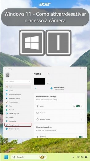 Windows 11 - Como ativar/desativar o acesso à câmera