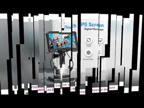 7inch Digital Microscope 1200X Magnification for Coin PCB Circuit Repair 16MP HD Soldering Microscop