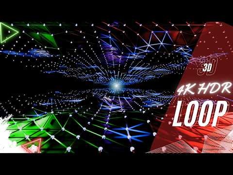 4K Scir-fi RGB Tunnel | 4D Geometry Loop Tunnel - 3 Hour of Relaxing Loop Screensaver [ Blender ]