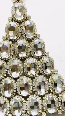 Czech Vintage Rhinestone Christmas Tree Stand: Bohemian Art Deco Decor - Etsy