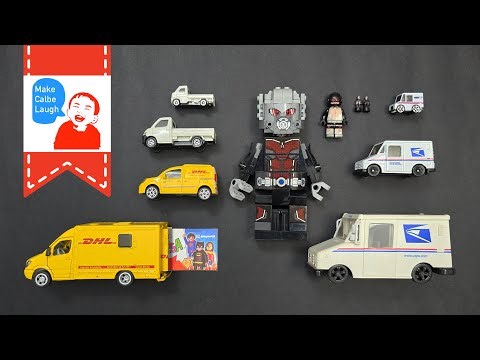 Small and Large Learning Community Helper Cars with Tomica DHL Van USPS Mail Truck LEGO Ant-Man