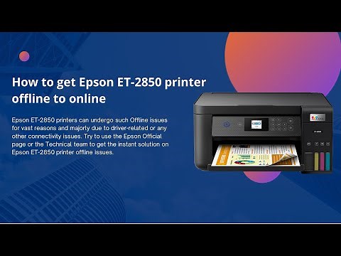 How to fix Epson ET 2850 printer offline problem | Change Epson printer offline to online