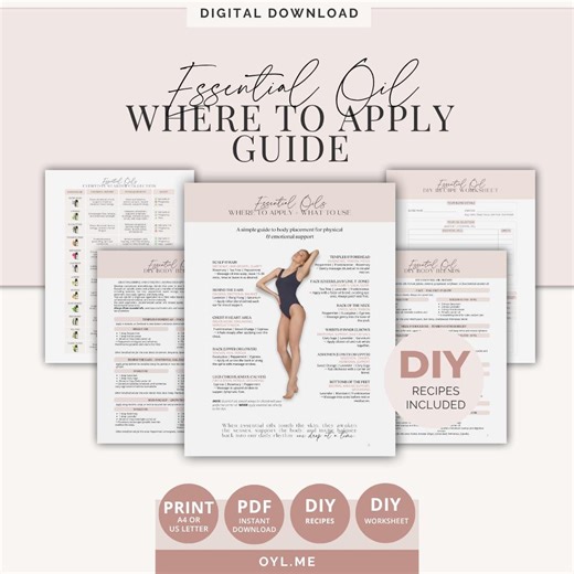 Essential Oils Guide Where to Apply   What to Use | DIY Recipes | Printable Bundle | Everyday Oils   DIY Worksheet | Instant Download - Etsy Australia
