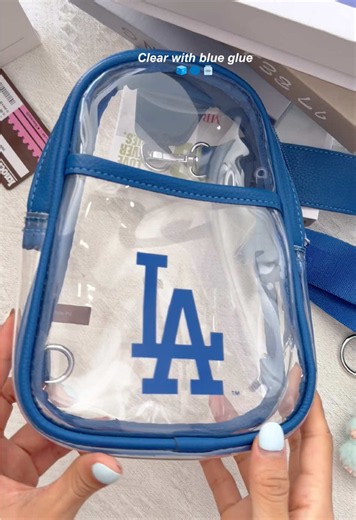 Dodgers LA clear crossbody bag,stadium approved!💙#stadiumapproved #clearbag #fanypack #dodgersbaseball #gamedayessentials