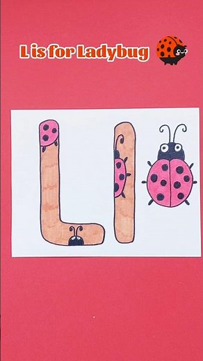 How to draw alphabet letters. Drawing letter L step-by-step tutorial #easydraw