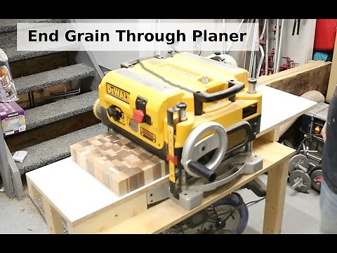 End Grain Cutting Board Through Planer