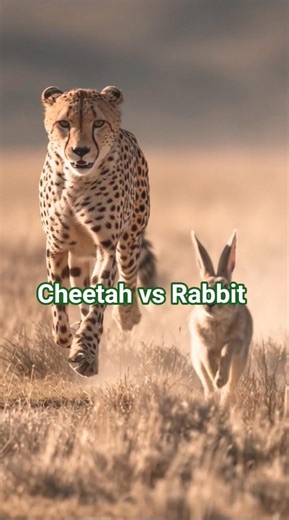 cheetah vs Rabbit #cheetha