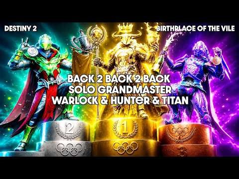 Back-2-Back-2-Back Solo GM w/ Hunter, Warlock & Titan in 60 mins || Who’s The BEST Destiny 2 Class?
