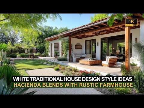 Traditional House Decor Ideas: What Happens When White Hacienda Blends with Rustic Farmhouse Style?