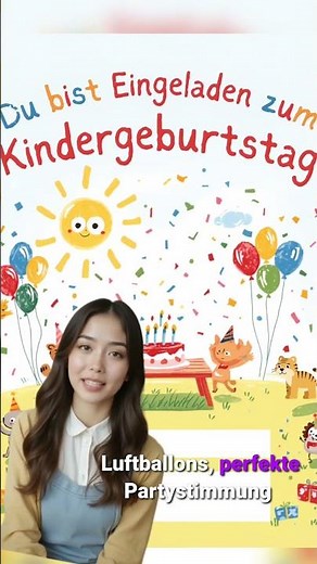 Geburtstag Kinder Einladung | Bunte Party Einladungskarten für Kindergeburtstag, #geschenkideen