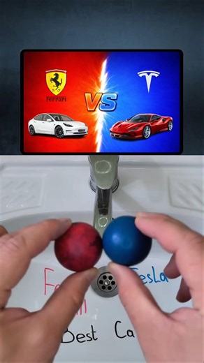 Tesla VS Ferrari — Engine or Electric? #automobile #tesla #ferrari