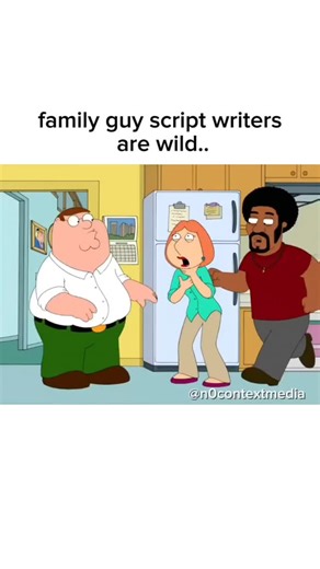 No context media on Instagram: "Family Guy is famous for its dark humor, bold satire, and unpredictable cutaway gags. It mocks politics, pop culture, and everyday life without filters. The show’s unique animation style, controversial jokes, and memorable characters make it endlessly quotable and widely shared online. #familyguy"