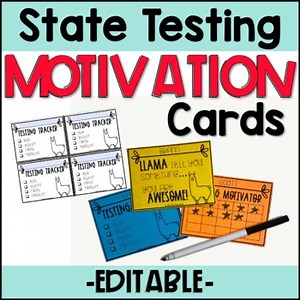 EDITABLE State Testing Motivation Printable Test Tracker 3rd 4th 5th Grade