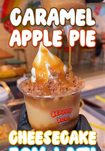 Second drop for Women’s History Month. 🌸 Caramel Apple Pie Cheesecake Joy-Lati 🍎🥧 We took everything you love about apple pie and built it from the ground up. House-made Golden Apple Happy Ice House-made NY Style Cheesecake Soft Serve House-made Apple Pie Filling House-made Graham Cracker Crumble House-made Caramel Drizzle Warm flavors. Cold dessert. All made from scratch. 🤌 Tag someone who would lose their mind over this. 🍎 📍 Northridge — 18427 Nordhoff St | 12pm–10pm 📍 Melrose — 7324 Me