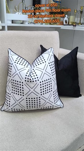 ✅Throw pillow Cover at ksh.650 ✅Size:45*45cm ✅Fiber insert 🟢30*50cm ksh 350 🟢45*45cm ksh 350 🟢50*50cm ksh 500 FEATHER INSERTS ✅55*55cm ksh 1800 (can fit 50*50cover ) ✅50*50cm ksh 1650 (can fit 45*45 cm case) ✅35*55cm ksh 1600 ( for 30*50 cm case) Location: Revlon plaza on Biashara street 4 th floor shop 23 Contact: 0796.288.655 .. .. .. ..#pillows #bohopillows #pillowcovers #throwpillows #homedecor