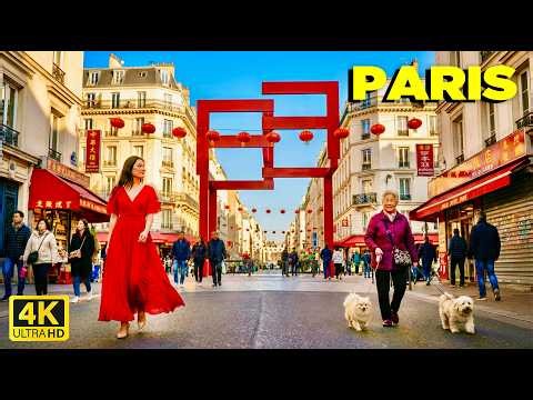 🇫🇷 19 Feb 2026 Paris Walk 4K60 fps ☀️ Asian Quarter, 13th Borrow 🏮