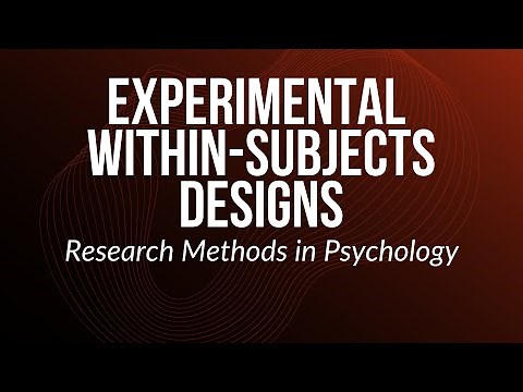 Within Subjects Design - Research Methods in Psychology/Social Sciences