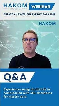 HAKOM Webinar: Create an Excellent Energy Data Hub. Q&A 03 #energy #timeseries #data #PaaS #cloud