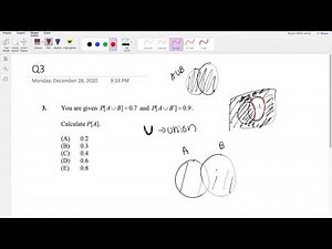 SOA Exam P Question 3 | Union
