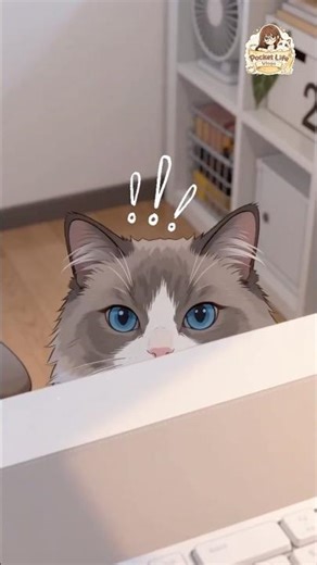 POV your cat thinks the keyboard is a bed 🛏️⌨️ #shorts #ragdolls #catlife
