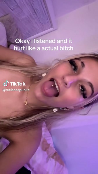 meish😴 (@meishaspublic)’s video of belly piercing gone wrong